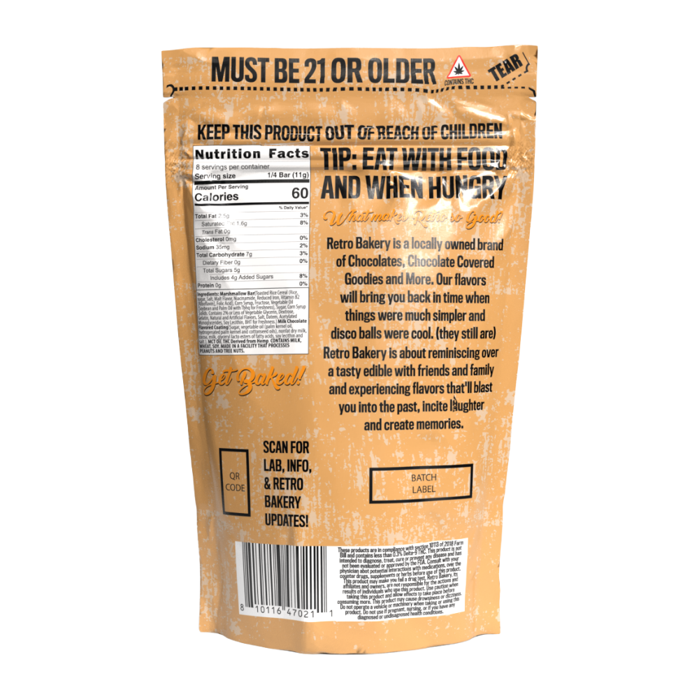 Chocolate Covered Rice Crispy Treat Low Dose